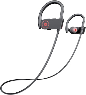 These Bluetooth headphones for Peloton feature a flexible neckband and over-the-ear hooks for a secu...