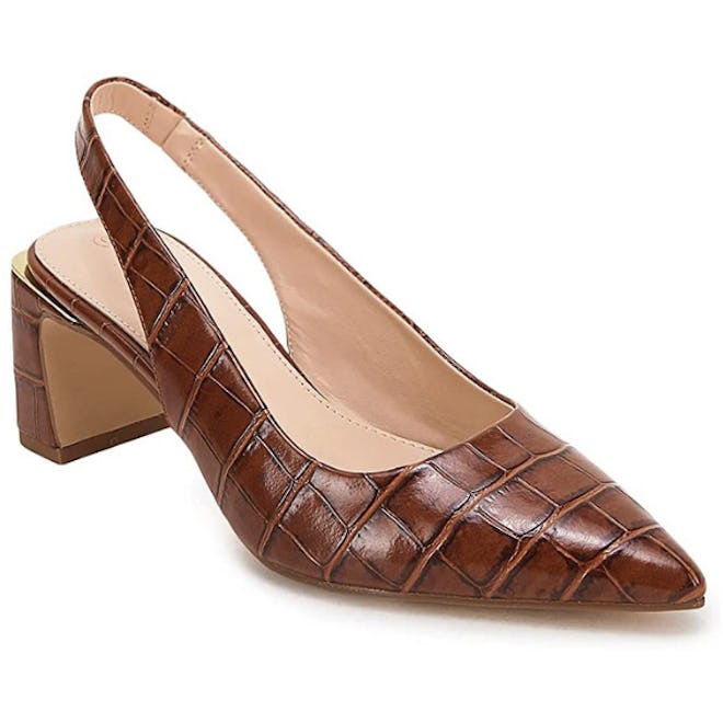 Jeimpoey Slingback Block Heels