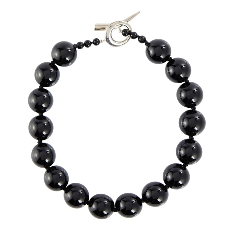 Sterling Silver Choker With Onyx