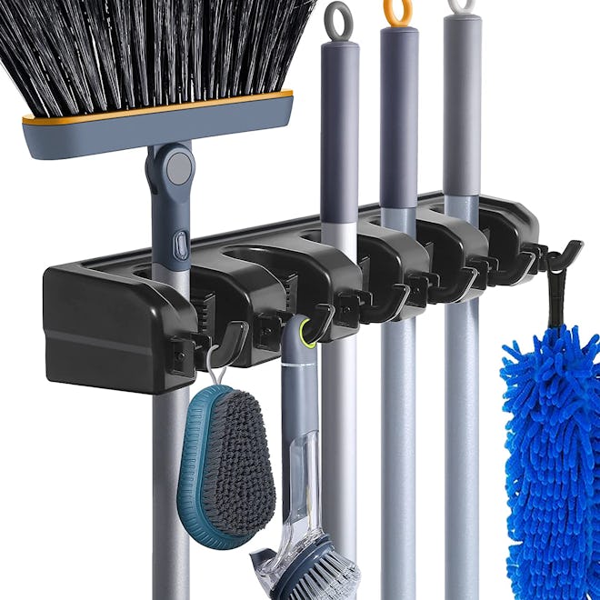 HYRIXDIRECT Mop and Broom Holder Wall Mount