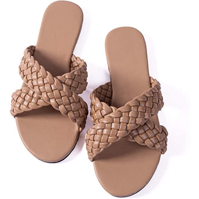 Mtzyoa Braided Flat Sandals