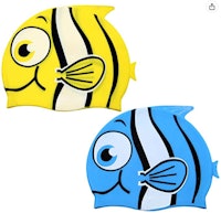 Kids Cartoon Fish Swim Caps