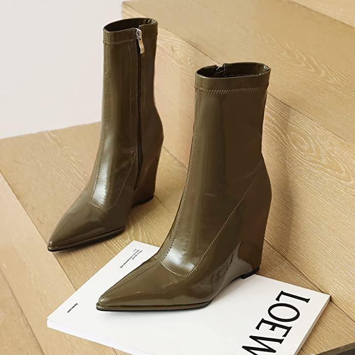 vivianly Wedge Booties