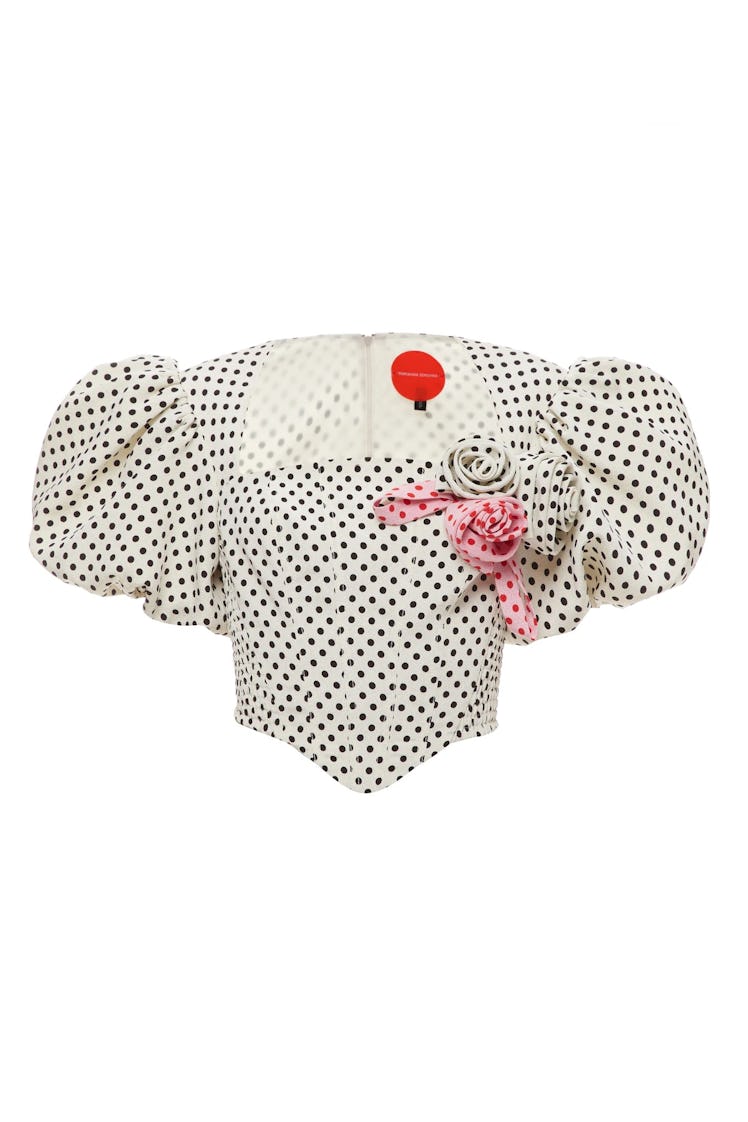 Marianna Senchina polka dot corset top