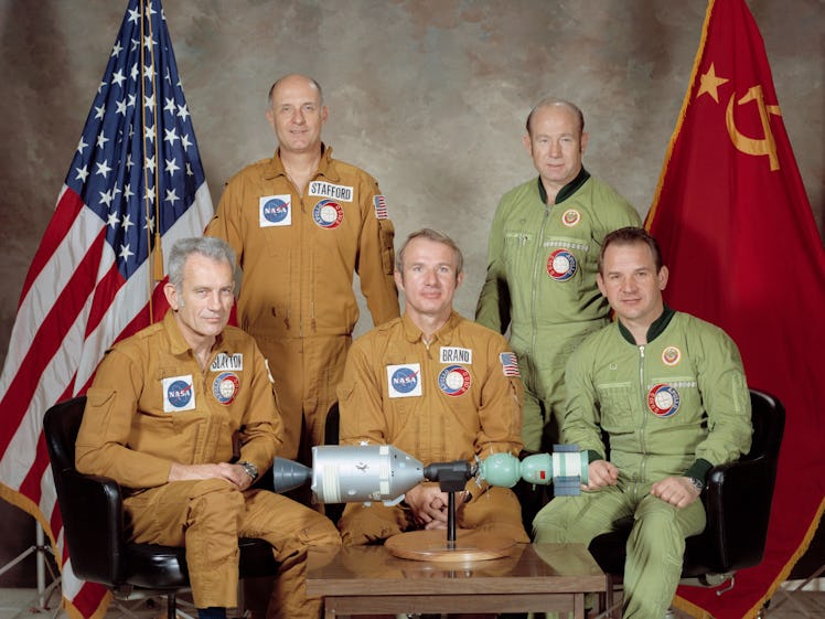 The joint Apollo-Soyuz crew.