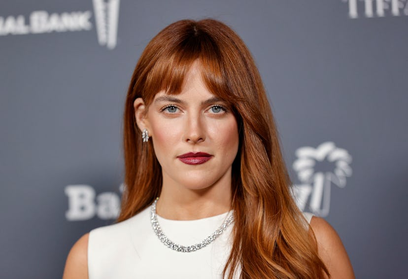 Riley Keough wearing dark lipstick