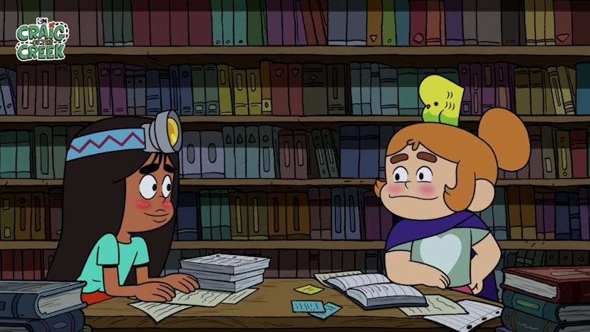 Stacks and Kelsey write a story together on Craig of the Creek.