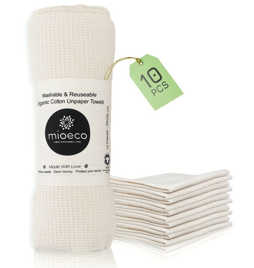 MioEco Reusable Paper Towels (10-Pack)