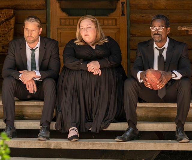 Justin Hartley as Kevin, Chrissy Metz as Kate, Sterling K. Brown as Randall.