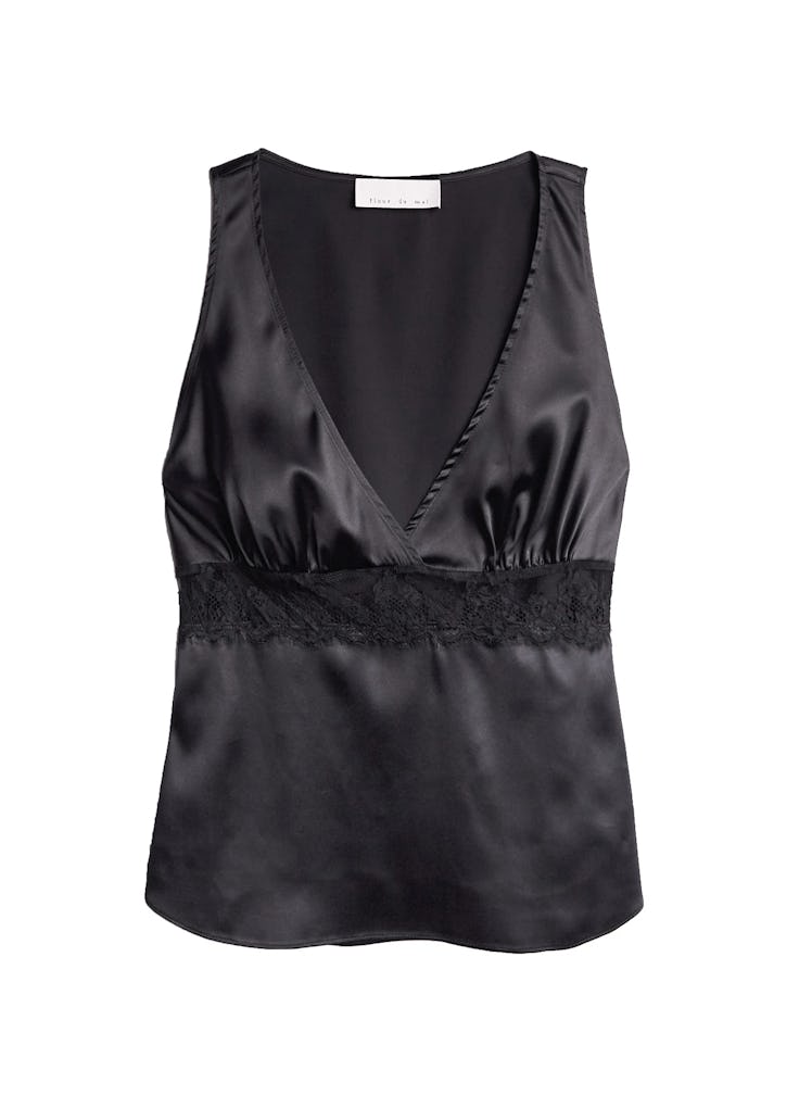 Fleur du Mal black lingerie top