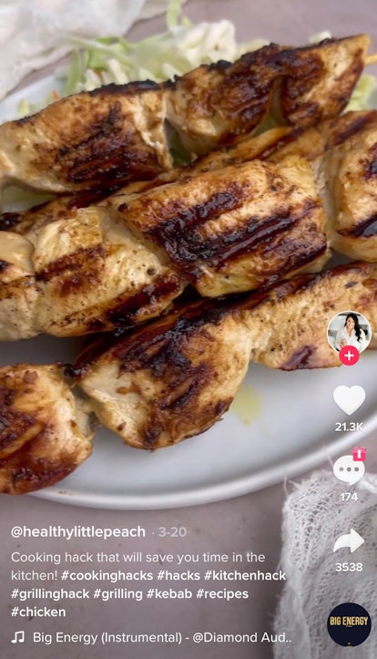 Memorial Day recipes from TikTok includes this chicken kebabs grill recipe. 