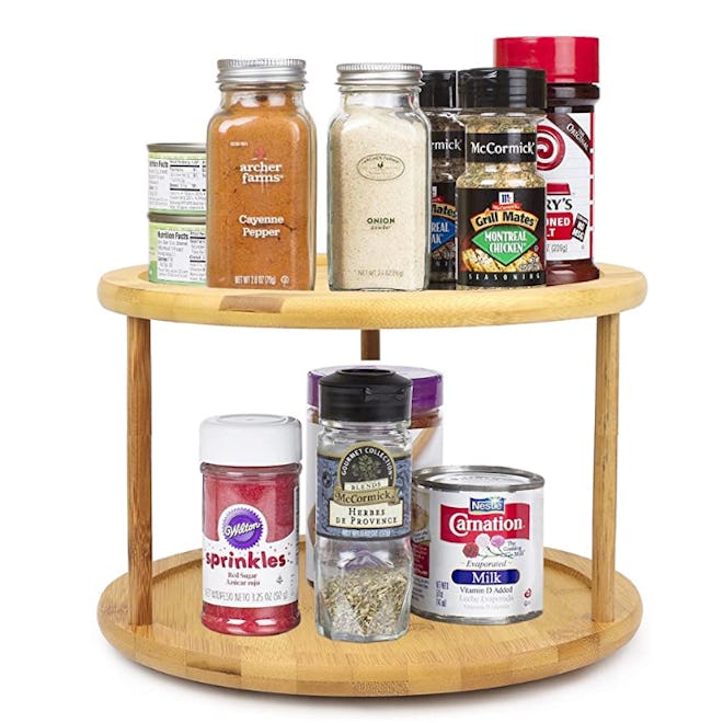 Greenco Bamboo 2 Tier Lazy Susan