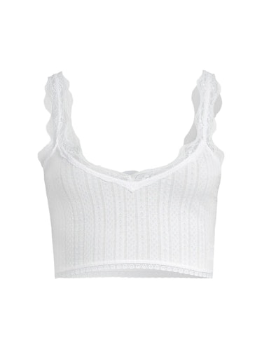Andine cropped white tank top
