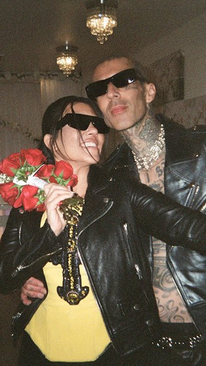 kourtney kardashian and travis barker's unofficial vegas wedding ceremony