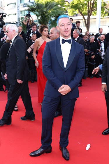 A blue-haired Diplo at the Cannes Film Festival