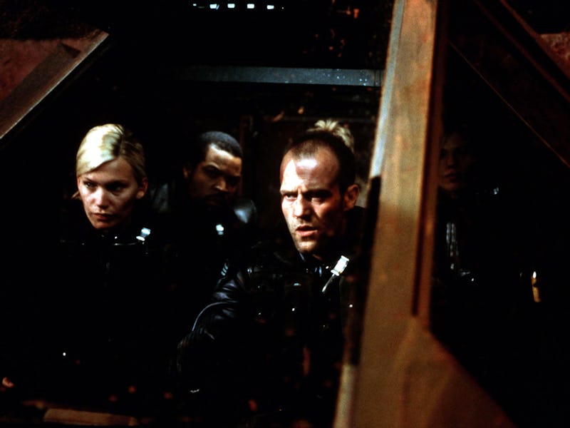 A scene from the movie Ghosts of Mars with Jason Statham and Ice Cube