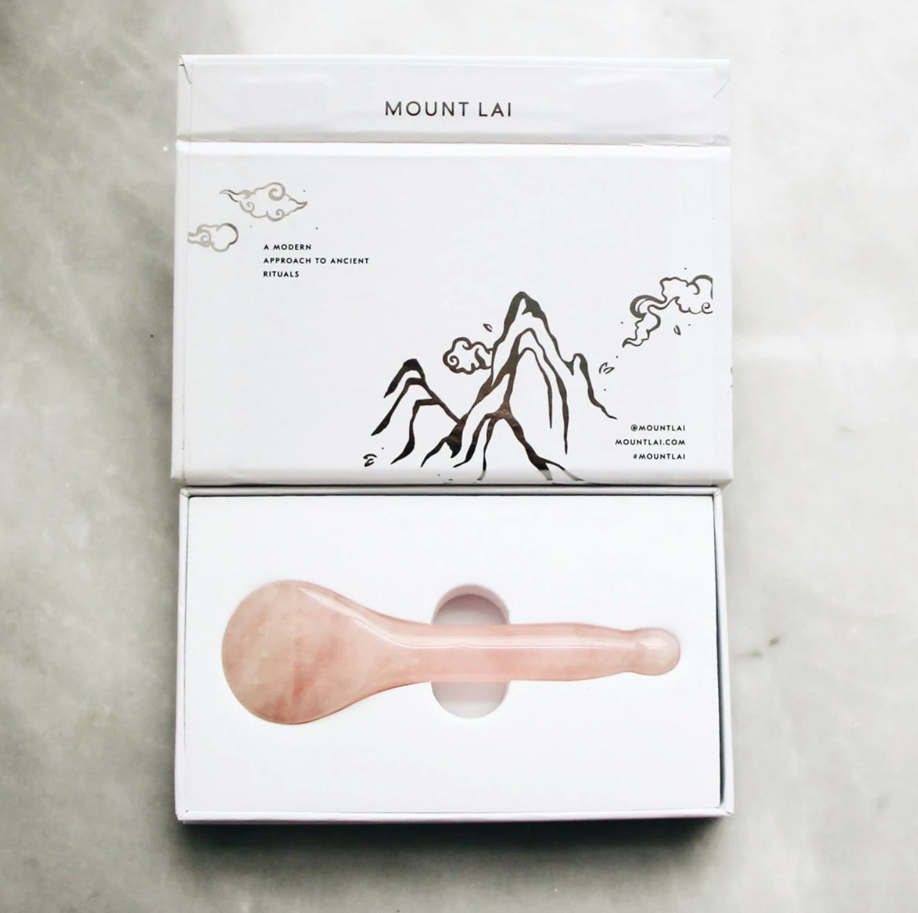 The Rose Quartz Acupressure Gua Sha Spoon