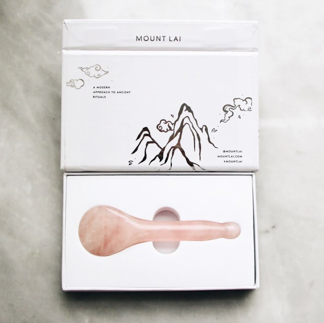 The Rose Quartz Acupressure Gua Sha Spoon