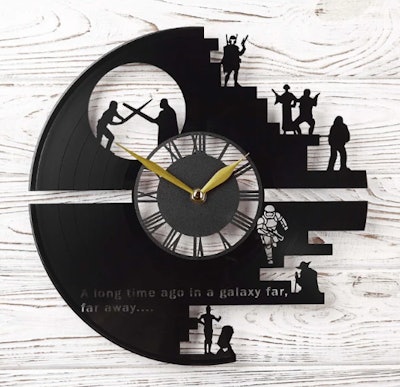 DenizStudioGifts Star Wars Clock is a great Star Wars Father's Day gift