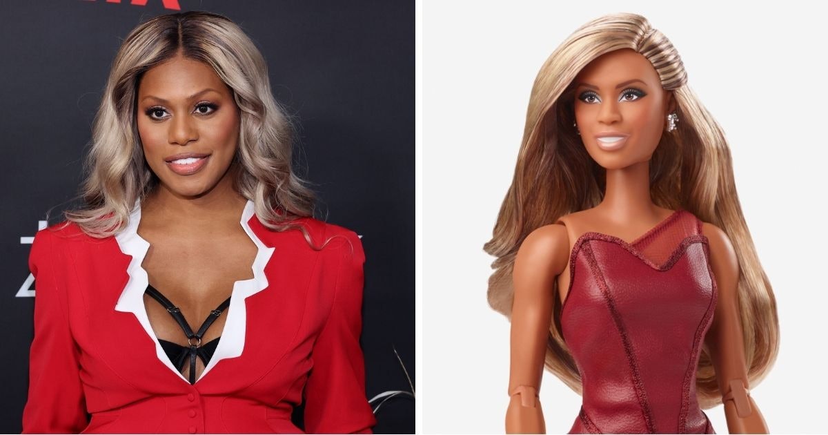 Laverne Cox's Red Dress At 50th Birthday With Barbie Doll: Photos
