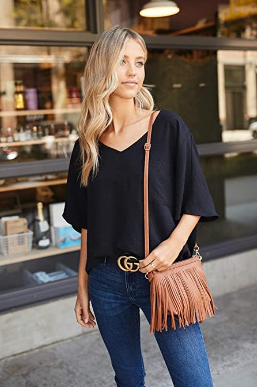 FashionPuzzle Fringe Crossbody Bag