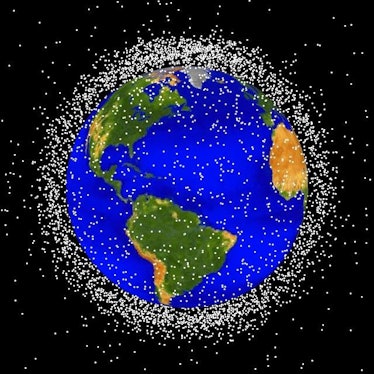 The Earth’s space debris, visualized by NASA.