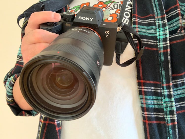 Sony a7 IV being held