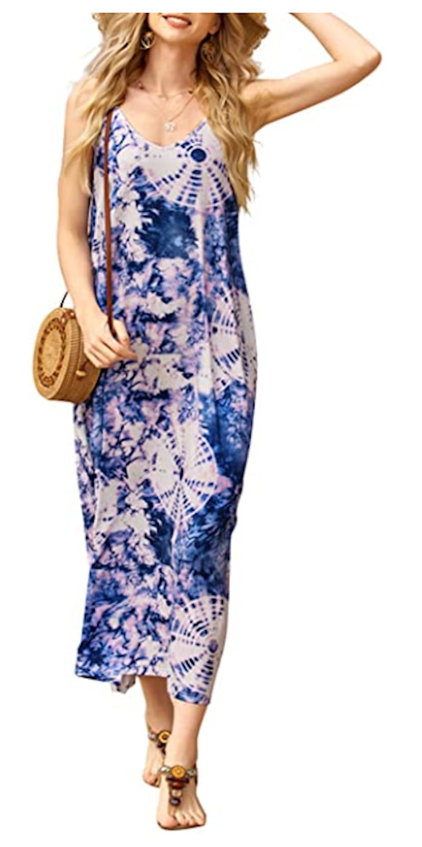 A strappy maxi sundress is casual enough for the beach but nice enough for a night out.