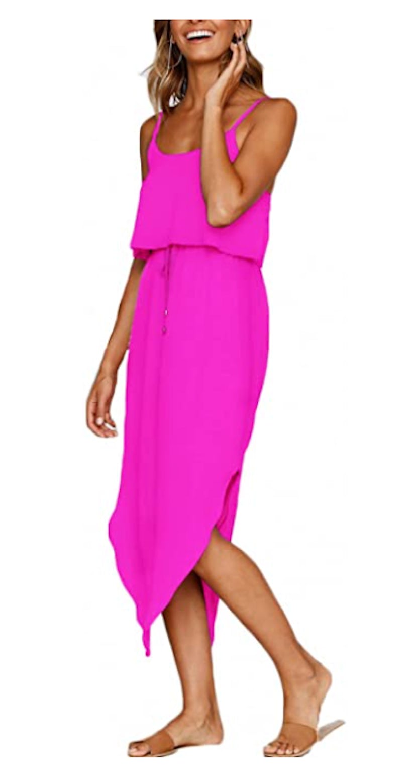 A stretchy and lightweight midi dress can be dressed up or down, making it a versatile summer style ...