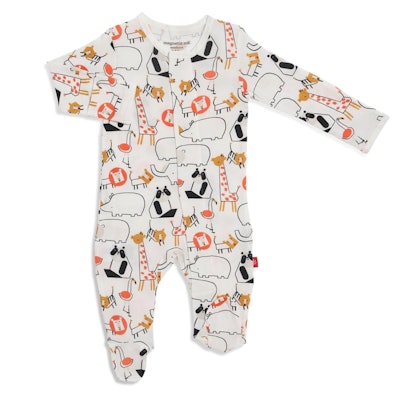 Happy Mango Magnetic Me Zootiful Modal Magnetic Footie is perfect for baby sleeping in summer