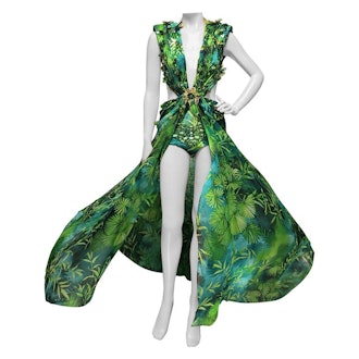 Versace green dress Jennifer Lopez