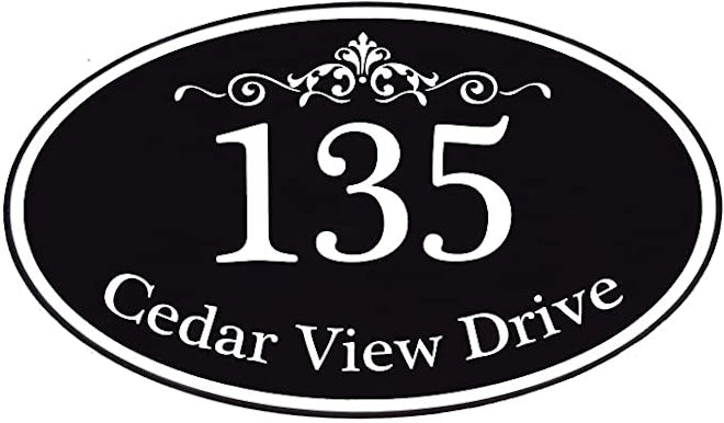 AdfXsDw Customizable Home Address Sign