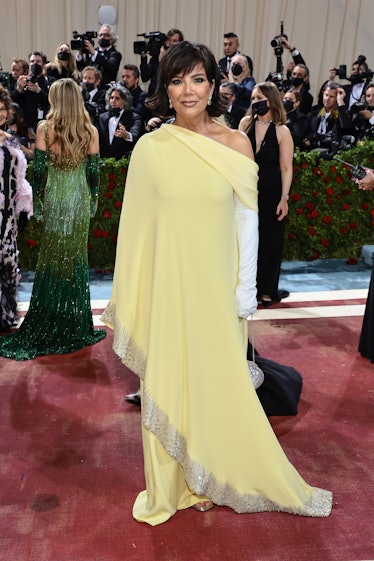 Kris Jenner attends The 2022 Met Gala Celebrating "In America: An Anthology of Fashion" at The Metro...