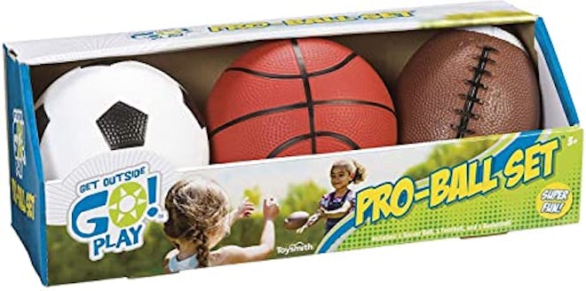 Backyard toy collections just aren't complete without balls sized for your kiddo's hands and feet.