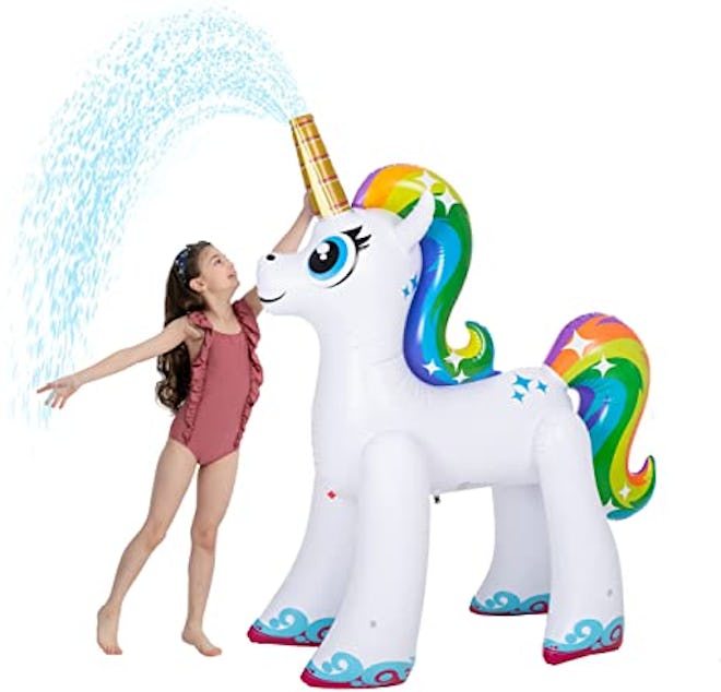 A fun sprinkler is the perfect outdoor toy for kids who don't have a pool in the back yard.