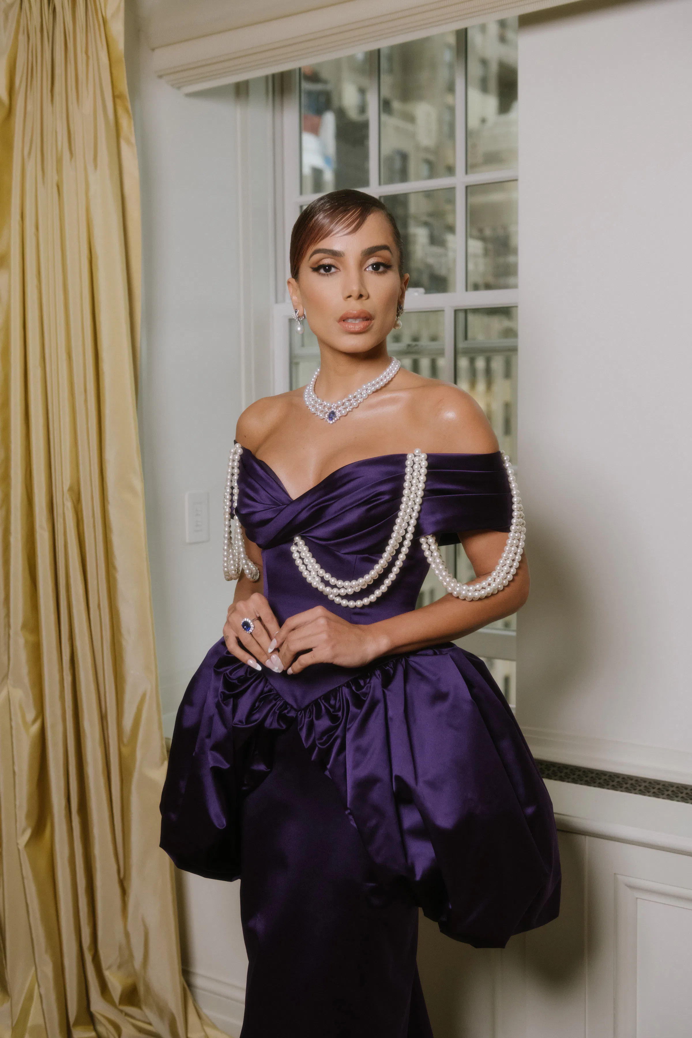 met gala purple dress 2022 Anitta Tried Out a New Kind of Sexy at the 2022 Met Gala