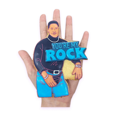 The Rock Funny Face cookie is a great Mother's Day gift