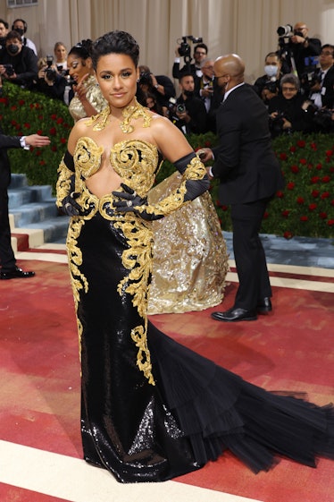 Ariana DeBose attends The 2022 Met Gala Celebrating "In America: An Anthology of Fashion" at The Met...