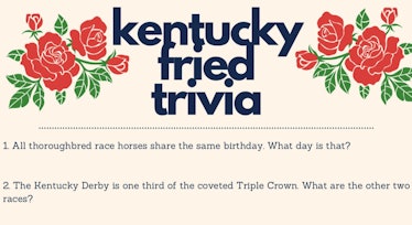 Kentucky Derby Trivia Game Printable
