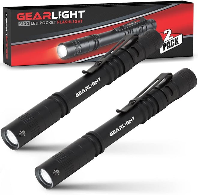 GearLight S100 LED Pocket Pen Light (2-Pack)