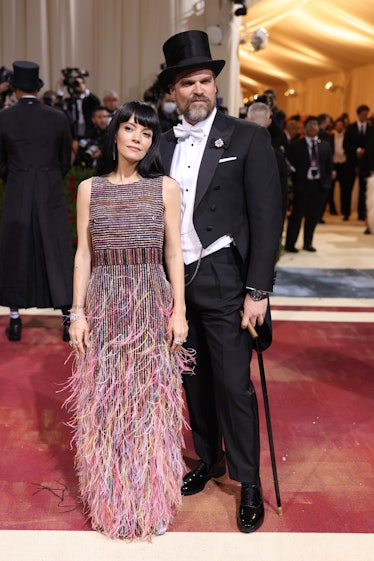 Lily Allen and David Harbour attend The 2022 Met Gala Celebrating "In America: An Anthology of Fashi...