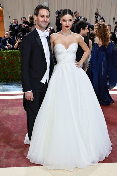 Evan Spiegel and Miranda Kerr attend The 2022 Met Gala Celebrating "In America: An Anthology of Fash...
