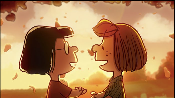 Peppermint Patty and Marcie have a Mother's Day heart-to-heart.