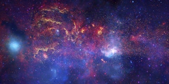 simulated image of the center of the milky way