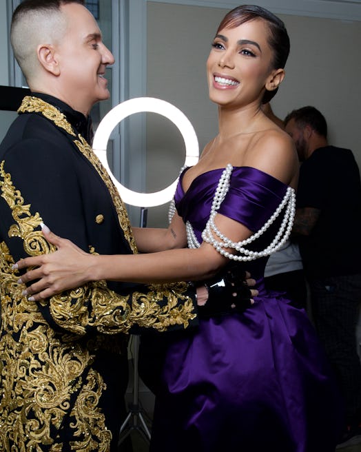 Jeremy Scott and Anitta ahead of the 2022 Met Gala
