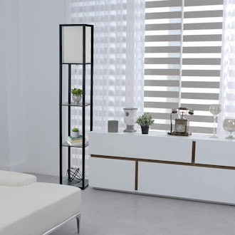 Simple Designs Home Shelf Floor Lamp
