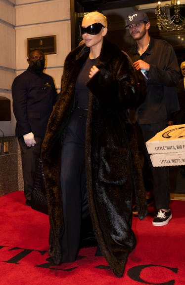 Kim Kardashian leaving her hotel to attend an after-party