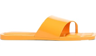 Franco Sarto orange slide sandals