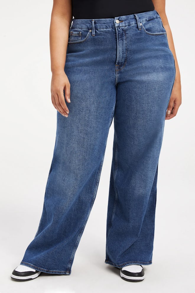 Good American wide-leg jeans