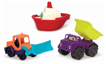 B. toys by Battat Mini Vehicles Set Truck Baby Bath Toy
